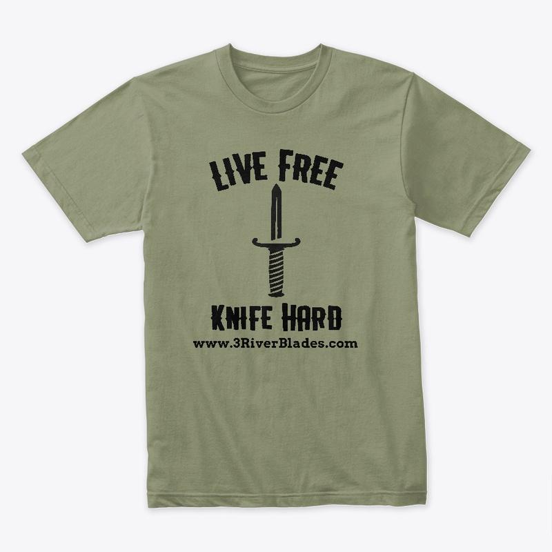 Premium Tee Live Free, Knife Hard